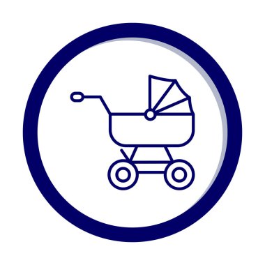 bebek arabası kutsal kişilerin resmi, vektör çizim 