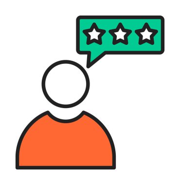 Müşteri İncelemesi, geribildirim ikonu vektör çizimi