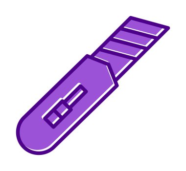 Cutter simgesinin vektör illüstrasyonu  