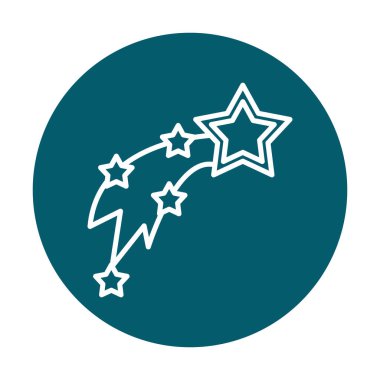 Kayan Yıldızlar simge vektör çizimi