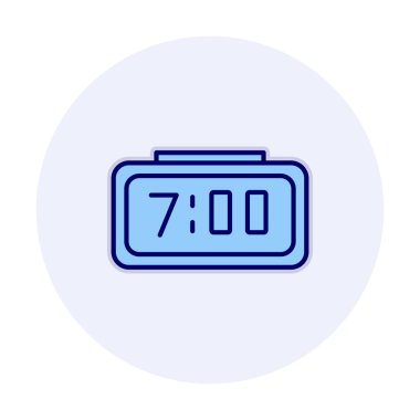 Dijital Saat simgesi. Vektör çizim