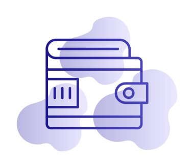 wallet icon, vector illustration simple design