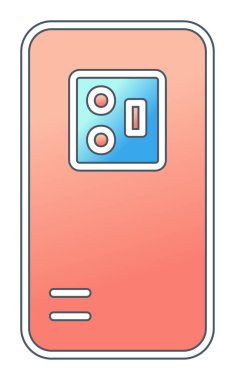 Mobil Arka Kamera simgesi, vektör illüstrasyon tasarımı