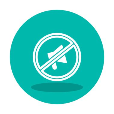 Sessizleştirilmiş simge vektör çizimi