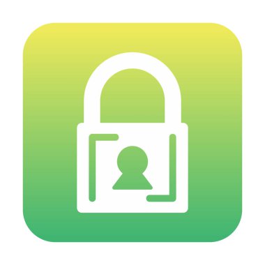 Asma kilit. Web simgesi basit illüstrasyon