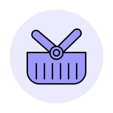 Sepet simgesi, vektör illüstrasyonu 