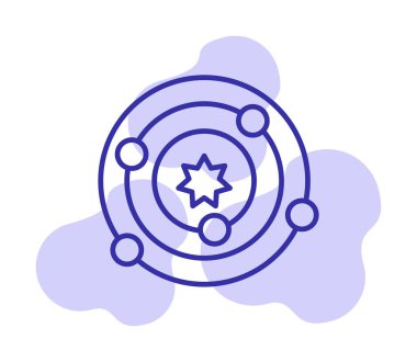 Güneş sistemi. Gezegenler Güneş 'in etrafında döner.