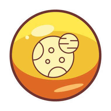 Gezegenler simgesi, vektör illüstrasyonu