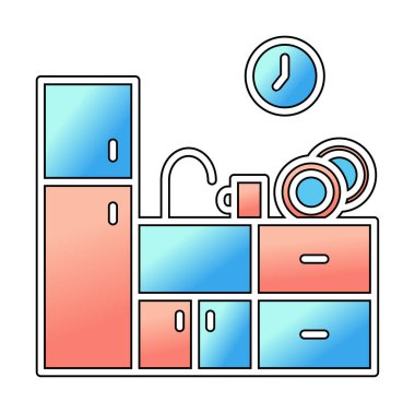 Mutfak simgesi vektör illüstrasyonu