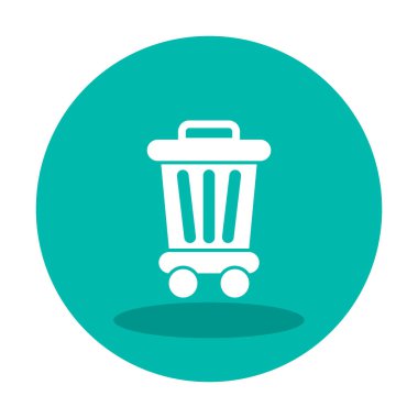 Çöp kutusu web simgesi, vektör illüstrasyonu
