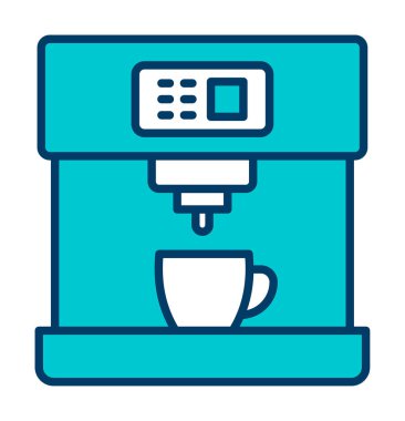 kahve makinesi simgesini, vektör çizim