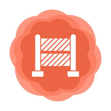 Bariyer. Web simgesi basit illüstrasyon