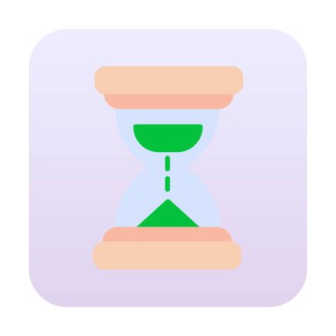 Kum saati simgesi, kum saati, vektör çizimi