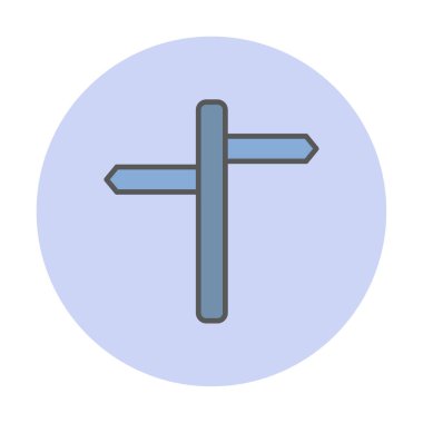 iki yönlü ikon. Vektör illüstrasyonu, düz tasarım