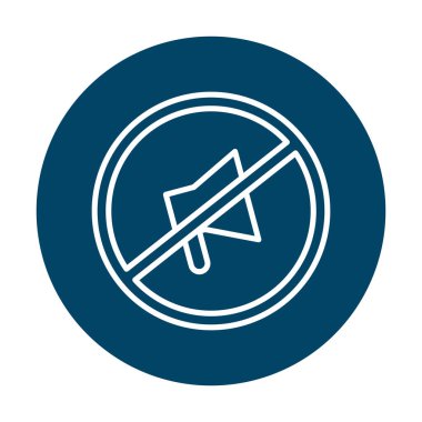 Sessizleştirilmiş simge vektör çizimi