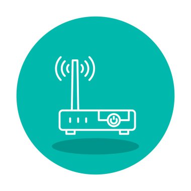 wifi sinyali, Router Aygıt vektör illüstrasyon tasarımı