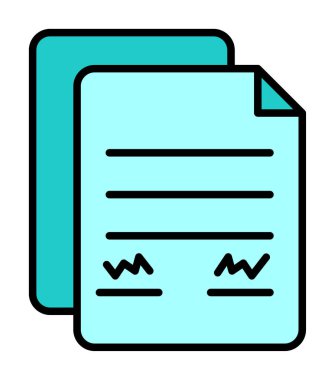 belge web simgesi vektör illüstrasyonu 