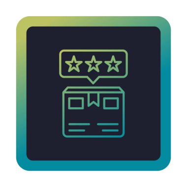 Teslimat kutusu simgesi, vektör illüstrasyonu basit tasarım