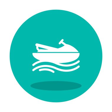 Deniz jeti kayağı ikonu. Web tasarımı için deniz jeti kayağı vektör simgesinin basit çizimi