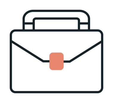 evrak çantası web basit simge illüstrasyonu