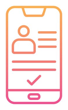 Kimlik vektör illüstrasyonlu akıllı telefon