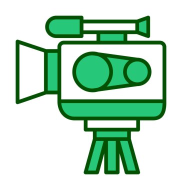 Video kamera. Web simgesi basit illüstrasyon 