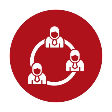 Takım iş web simgesi, vektör çizim