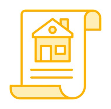 Ev Belgesi ikonu vektör illüstrasyonu                          