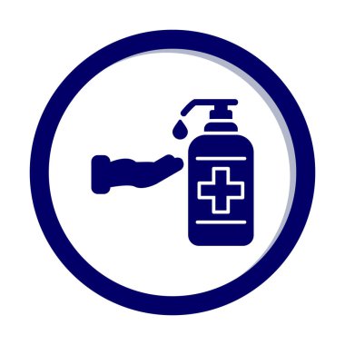 Basit El Yıkama simgesi, vektör illüstrasyonu