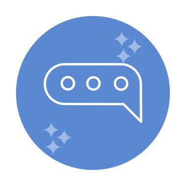 Basit sohbet simgesi, konuşma balonu, vektör illüstrasyonu