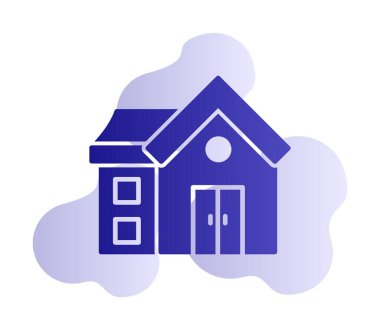 düz ev vektör illüstrasyon tasarımı