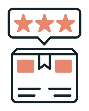 Teslimat kutusu simgesi, vektör illüstrasyonu basit tasarım