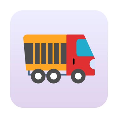 Web ve mobil uygulama tasarımınız için kamyon simgesi vektörü, kamyon logosu konsepti