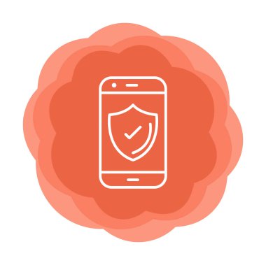 Güvenlik Düz simgesi, Kalkanlı Telefon 