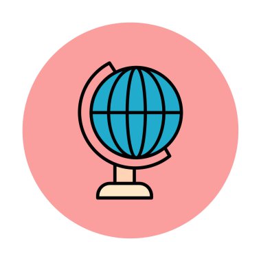 Dünya küresel ikon vektör illüstrasyonuName                