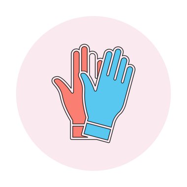 Saftey Eldivenleri ikon vektör çizimi