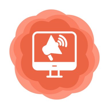 çevrimiçi pazarlama simgesi vektör illüstrasyonu 