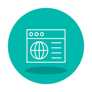 Basit web sitesi arayüzü simgesi, vektör illüstrasyonu