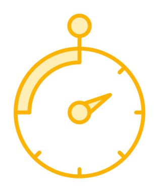 Saat, zamanlayıcı simgesi vektör çizimi 