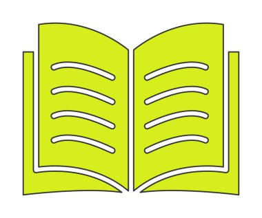 kitap düz simge vektör çizim