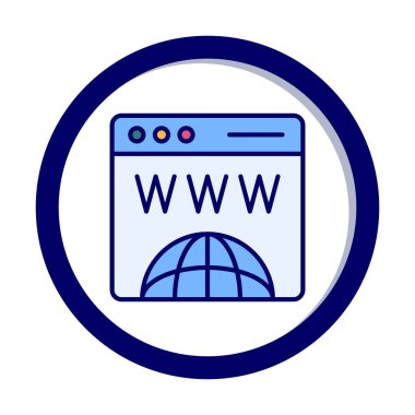 Basit web sitesi arayüzü simgesi, vektör illüstrasyonu
