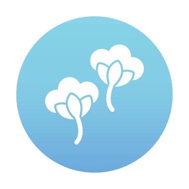 Pamuk çiçeklerinin basit web çizimi