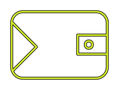 wallet icon, vector illustration simple design