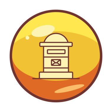 mailbox icon, vector illustration simple design