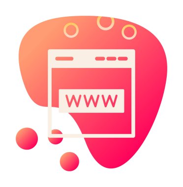Basit web sitesi arayüzü simgesi, vektör illüstrasyonu