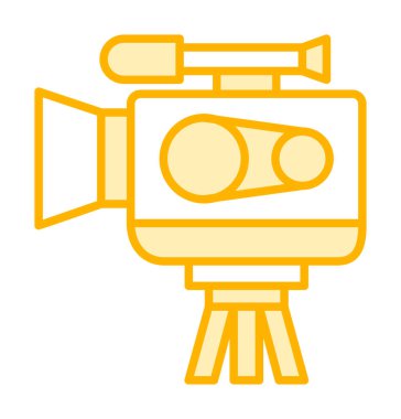 Video kamera. Web simgesi basit illüstrasyon 