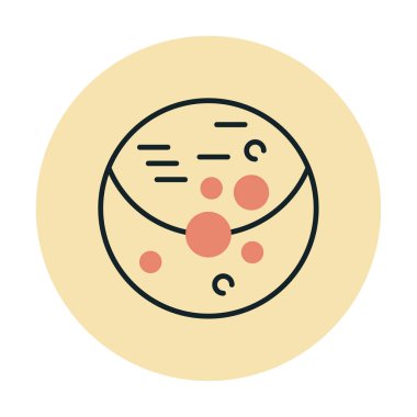 Gezegen ve vektör illüstrasyonlu uzay simgesi