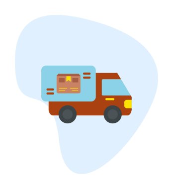 Vektör Tasarımı Teslimat Kamyonu Simgesi Biçimi