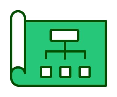 Haftalık İş Planlayıcı Web simgesi, vektör illüstrasyonu 