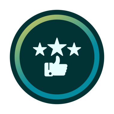 derecelendirme vektörü renk çizgisi simgesi 